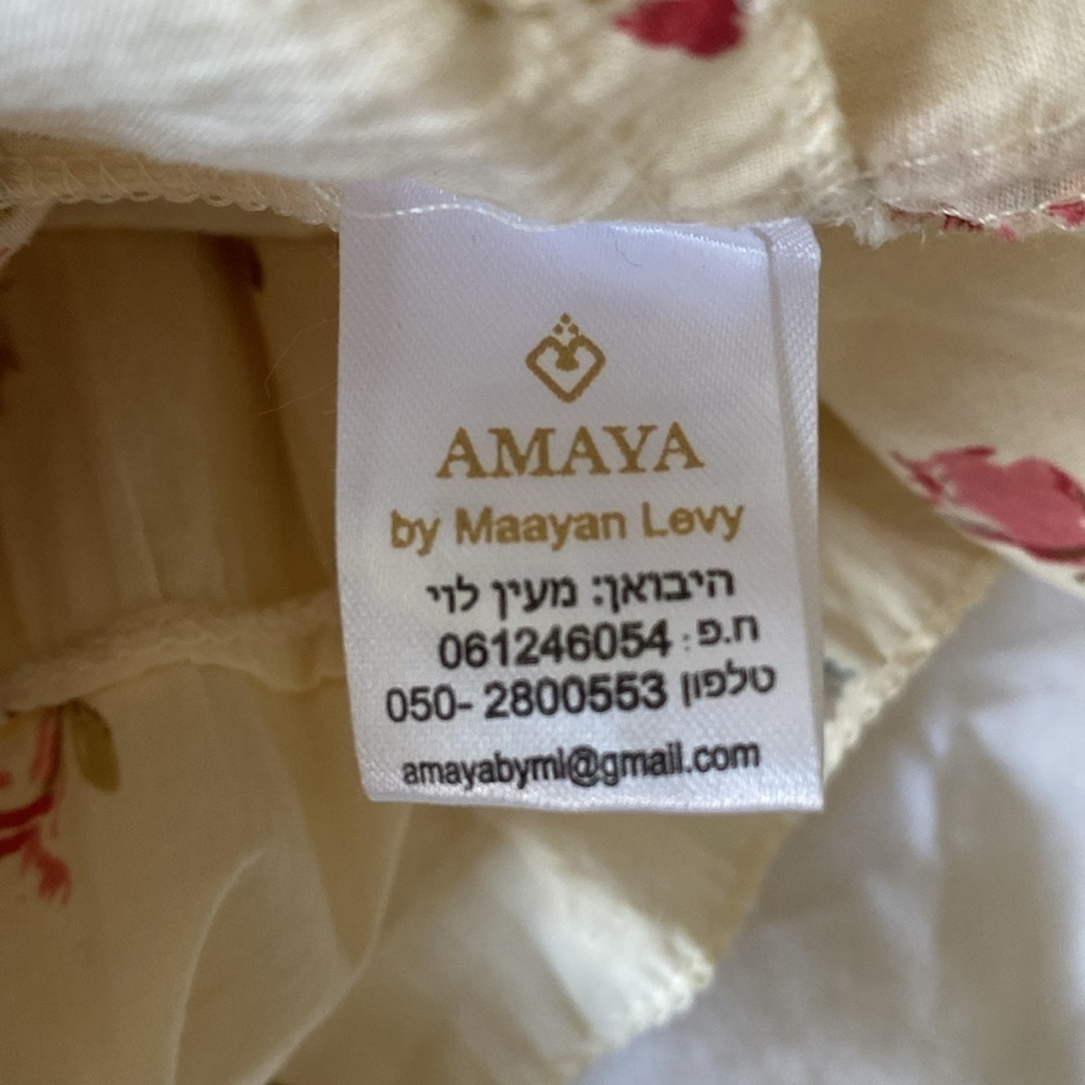 AMAYA Romantic Long Floral Cotton Dress S/M - Picture 15 of 16